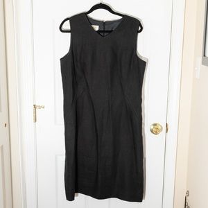 Talbots Black NWOT Pure Linen Shift Dress 16